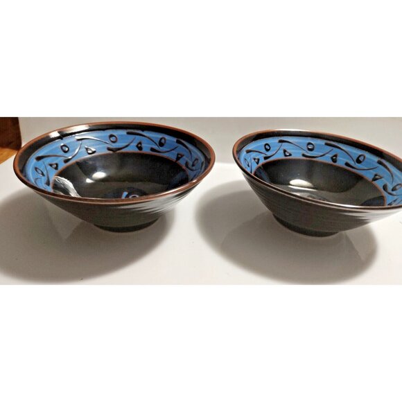 Ceramic Rice Bowl Set Japan 6" Raised Pattern (set of 4) - Picture 8 of 16